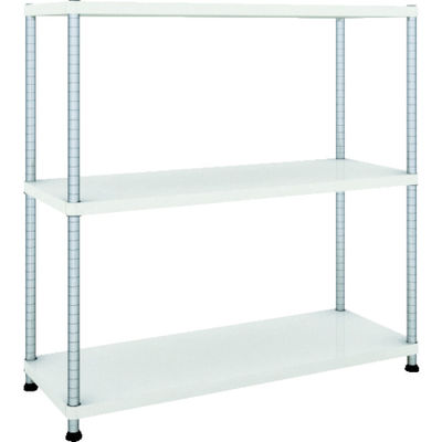 TRUSCO スチールラック フェニックスラック 1200X450 3段 W色 抗菌粉体塗装 PER-4443-W 1台(1個)（直送品）