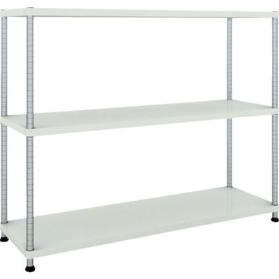 TRUSCO スチールラック フェニックスラック 1500X450 3段 W色 抗菌粉体塗装 PER-4543-W 1台(1個)（直送品）
