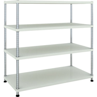 TRUSCO スチールラック フェニックスラック 1200X600 4段 W色 抗菌粉体塗装 PER-4464-W 1台(1個)（直送品）