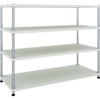 TRUSCO スチールラック フェニックスラック 1500X600 4段 W色 抗菌粉体塗装 PER-4564-W 1台(1個)（直送品）