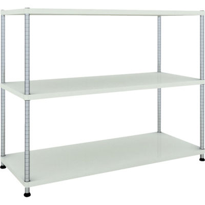 TRUSCO スチールラック フェニックスラック 1500X600 3段 W色 抗菌粉体塗装 PER-4563-W 1台(1個)（直送品）