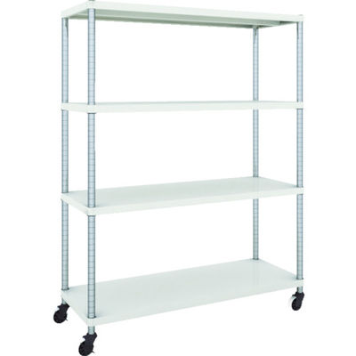 TRUSCO スチールラック フェニックスラック 1200X450 4段 U車輪付 W色 抗菌粉体塗装 PER-5444-U125-W（直送品）