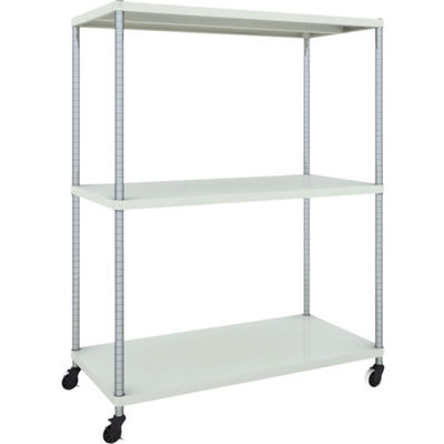 TRUSCO フェニックスラック 1200X600 3段 U車輪付 W色 抗菌粉体塗装 PER-5463-U125-W 1台(1個)（直送品）