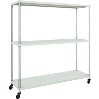 TRUSCO フェニックスラック 1500X450 3段 U車輪付 W色 抗菌粉体塗装 PER-5543-U125-W 1台(1個)（直送品）