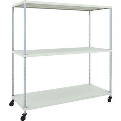 TRUSCO フェニックスラック 1500X600 3段 U車輪付 W色 抗菌粉体塗装 PER-5563-U125-W 1台(1個)（直送品）