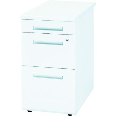 トヨセット トヨスチール 事務用デスク 脇机3段 50CNL-047BWW 1台 772-8638（直送品）