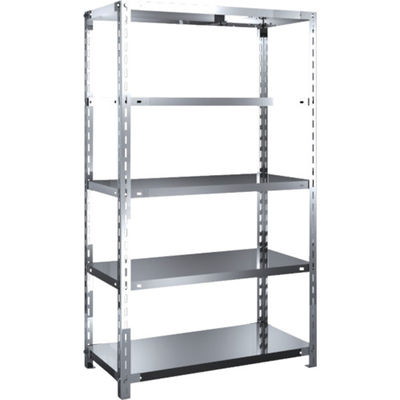 トラスコ中山 TRUSCO ステンレス棚 SUS430製軽量棚 875XD450XH1500 天地5段 SU4-5345 1台(1個)（直送品）