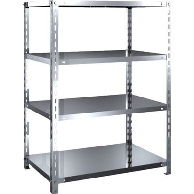 トラスコ中山 TRUSCO ステンレス棚 SUS430製軽量棚 875XD600XH1200 天地4段 SU4-4364 1台(1個)（直送品）