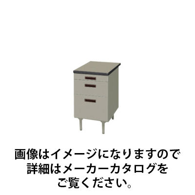 トヨセット トヨスチール 事務用デスク 脇机 100Gシリーズ 405×635×740 袖箱3段タイプ 100G-800N 1台（直送品）