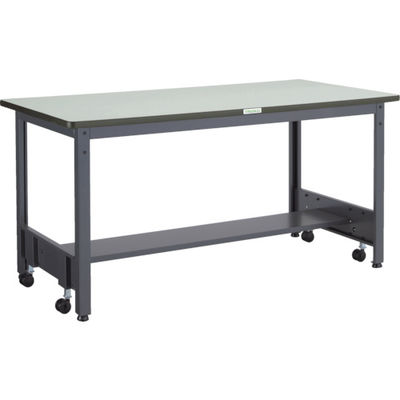 TRUSCO 中荷重作業台(500kg)CFW型 1500X750XH740 基本タイプ ダークグレー色 CFWR-1575 1台（直送品）