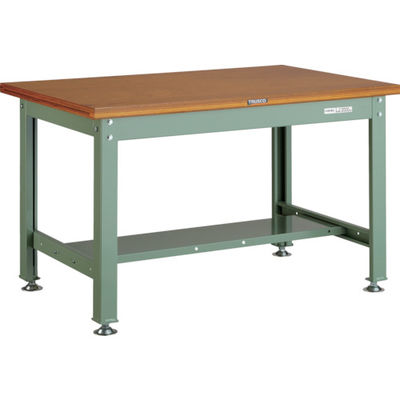 トラスコ中山 TRUSCO 中荷重作業台(2000kg)DW型 900X750XH740 基本タイプ グリーン色 DW-900 1台（直送品）