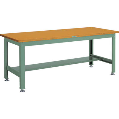 トラスコ中山 TRUSCO 中荷重作業台(2000kg)DW型 1800X750XH740 基本タイプ グリーン色 DW-1800 1台（直送品）