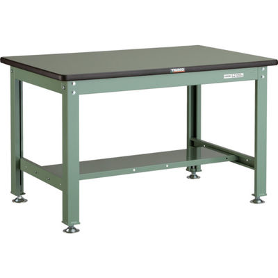TRUSCO 中荷重作業台(1200kg)HW型 1200X750XH740 基本タイプ グリーン色 緑 RHW-1200 GN 1台（直送品）