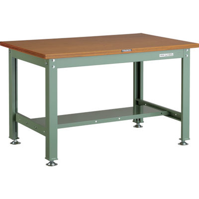 TRUSCO 中荷重作業台(1200kg)HW型 1200X900XH740 基本タイプ グリーン色 緑 HW-1209 GN 1台（直送品）
