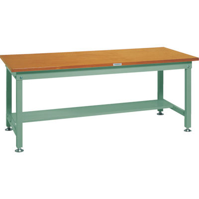 TRUSCO 中荷重作業台(1200kg)HW型 1500X900XH740 基本タイプ グリーン色 緑 HW-1509 GN 1台（直送品）