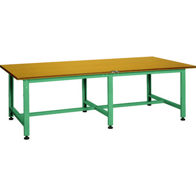 TRUSCO 中荷重大型作業台(1500kg)HWD型 2400X1200XH740 基本タイプ グリーン色 HWD-2400 1台（直送品）