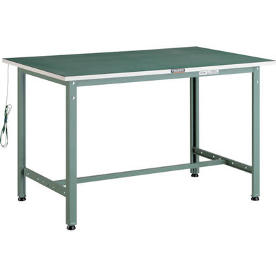 トラスコ中山 TRUSCO 軽荷重作業台(300kg)AE型 1200X600XH742 基本タイプ グリーン色 AE-1260D 1台（直送品）