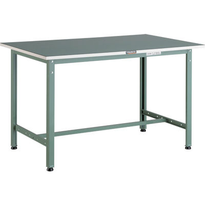 TRUSCO 軽荷重作業台(300kg)AE型 900X450XH742 ビニールマット張り グリーン色 AE-0945E2 1台（直送品）