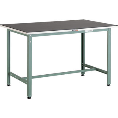 TRUSCO 軽荷重作業台(300kg)AE型 1200X600XH745 ゴムマット張り グリーン色 AE-1260G5 1台（直送品）