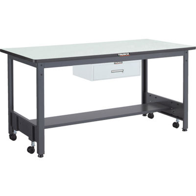 TRUSCO 中荷重作業台(500kg)CFW型 1800X900XH740 1段引出付 ダークグレー色 CFWR-1890F1 1台（直送品）