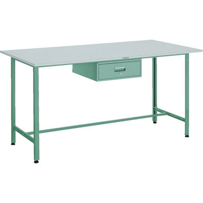 TRUSCO 軽荷重立作業台(300kg)HAE型 900X600XH900 1段引出付 グリーン色 HRAE-0960F1 1台（直送品）