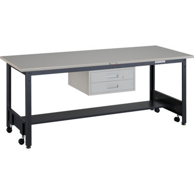TRUSCO 中荷重作業台(500kg)CFW型 1800X750XH740 2段引出付 ダークグレー色 CFWS-1875F2 1台（直送品）