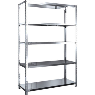 トラスコ中山 TRUSCO ステンレス棚 SUS430製軽量棚 1200XD450XH1800 天地5段 SU4-6445 1台(1個)（直送品）