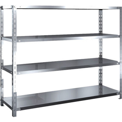 トラスコ中山 TRUSCO ステンレス棚 SUS430製軽量棚 1500XD450XH1200 天地4段 SU4-4544 1台(1個)（直送品）
