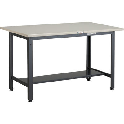 TRUSCO 中荷重作業台(500kg)AEW型 1200X600XH740 基本タイプ ダークグレー色 AEWS-1260 1台（直送品）