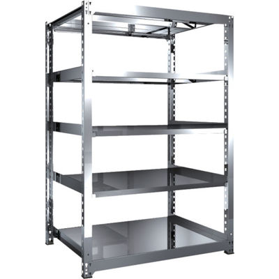 TRUSCO ステンレス製中量ボルトレス棚 SM3型 W1200×D921×H1800 5段 単体 SM3-6495 1台(1個)（直送品）