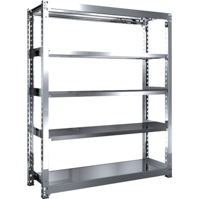 TRUSCO ステンレス製中量ボルトレス棚 SM3型 W1500×D471×H1800 5段 単体 SM3-6555 1台(1個)（直送品）