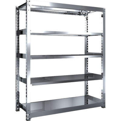 TRUSCO ステンレス製中量ボルトレス棚 SM3型 W1500×D571×H1800 5段 単体 SM3-6565 1台(1個)（直送品）