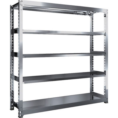 TRUSCO ステンレス製中量ボルトレス棚 SM3型 W1800×D471×H1800 5段 単体 SM3-6655 1台(1個)（直送品）