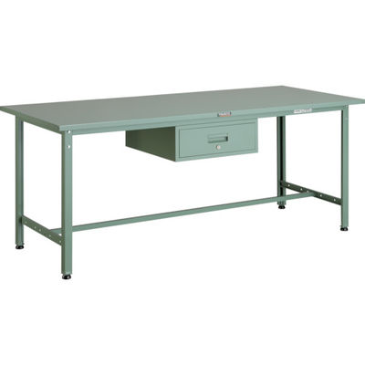 トラスコ中山 TRUSCO 軽荷重作業台(300kg)AE型 1800X750XH740 1段引出付 グリーン色 SAE-1800F1 1台（直送品）