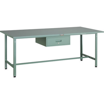 トラスコ中山 TRUSCO 軽荷重作業台(300kg)AE型 1800X900XH740 1段引出付 グリーン色 SAE-1809F1 1台（直送品）