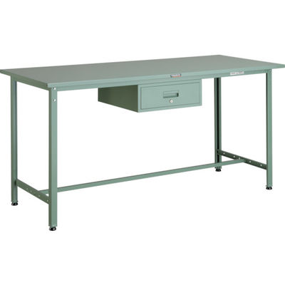 TRUSCO 軽荷重立作業台(300kg)HAE型 1800X900XH900 1段引出付 グリーン色 HSAE-1809F1 1台（直送品）