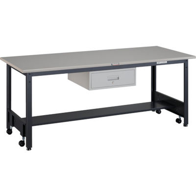 TRUSCO 中荷重作業台(500kg)CFW型 1800X750XH740 1段引出付 ダークグレー色 CFWS-1875F1 1台（直送品）