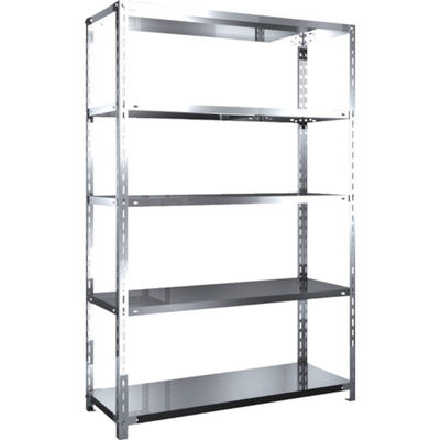 トラスコ中山 TRUSCO ステンレス棚 SUS304製軽量棚 1200XD450XH1800 天地5段 SU3-6445 1台(1個)（直送品）