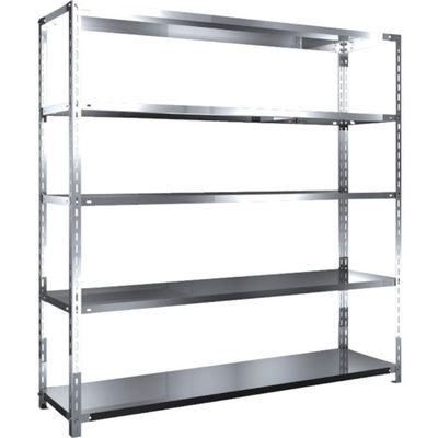 トラスコ中山 TRUSCO ステンレス棚 SUS430製軽量棚 1800XD450XH1800 天地5段 SU4-6645 1台(1個)（直送品）