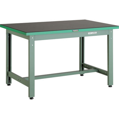 TRUSCO 中荷重作業台(800kg)GW型 900X450XH745 ゴムマット張り グリーン色 GWP-0945G5 1台（直送品）