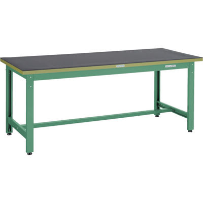 TRUSCO 中荷重作業台(800kg)GW型 1500X750XH745 ゴムマット張り グリーン色 GWP-1575G5 1台（直送品）