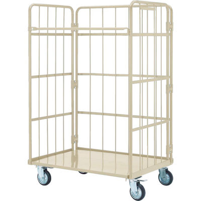 トラスコ中山 TRUSCO カゴ車 ハイテナー 1100X800X1700 直進仕様 IV色 THT-5A-IV 1台 454-0344（直送品）