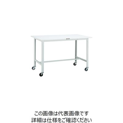 TRUSCO 軽荷重作業台(150kg)AE型 1800X750XH809 φ75キャスター付 ホワイト色 AE-1800C75 W 1台（直送品）