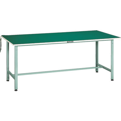 TRUSCO 軽荷重作業台(300kg)AE型 1800X750XH742 帯電防止マット張り ホワイト色 AE-1800D W 1台（直送品）