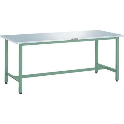TRUSCO 軽荷重作業台(300kg)AE型 1200X750XH740 ステンレス張り ホワイト色 AES-1200 W 1台（直送品）