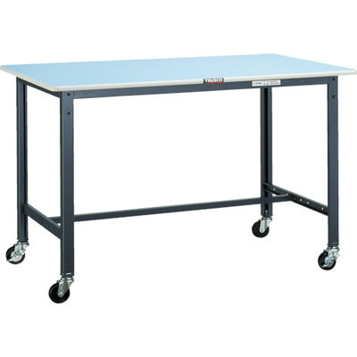TRUSCO 軽荷重作業台(125kg)BE型 1200X750XH806 φ75キャスター付 ダークグレー色 BE-1275C75 1台（直送品）