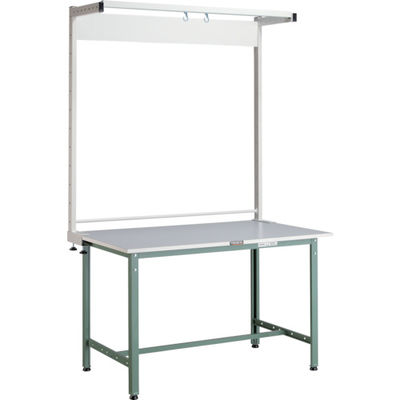 TRUSCO 軽荷重作業台(300kg)AE型 900X600XH1044(全高) 上棚付 ホワイト色 RAE-0960YURB W 1台（直送品）