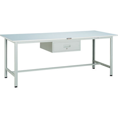 トラスコ中山 TRUSCO 軽荷重作業台(300kg)AE型 1800X750 1段引出付 ホワイト色 RAE-1800F1 W 1台（直送品）