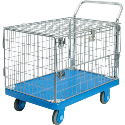 カナツー 静音[[R下]]PLA300網ー蓋付樹脂製運搬車 PLA300-AMI-M1-FT 1台 457-7329（直送品）