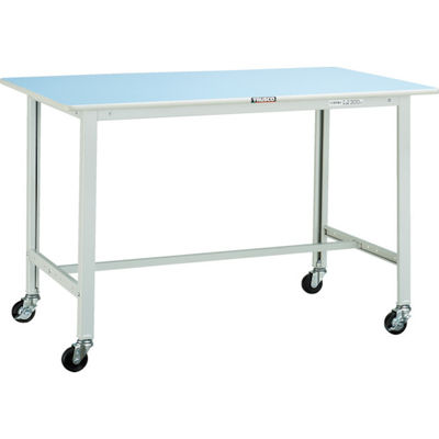 TRUSCO 軽荷重作業台(90kg)BO型 900X600XH806 φ75キャスター付 ホワイト色 BO-0960C75 1台（直送品）